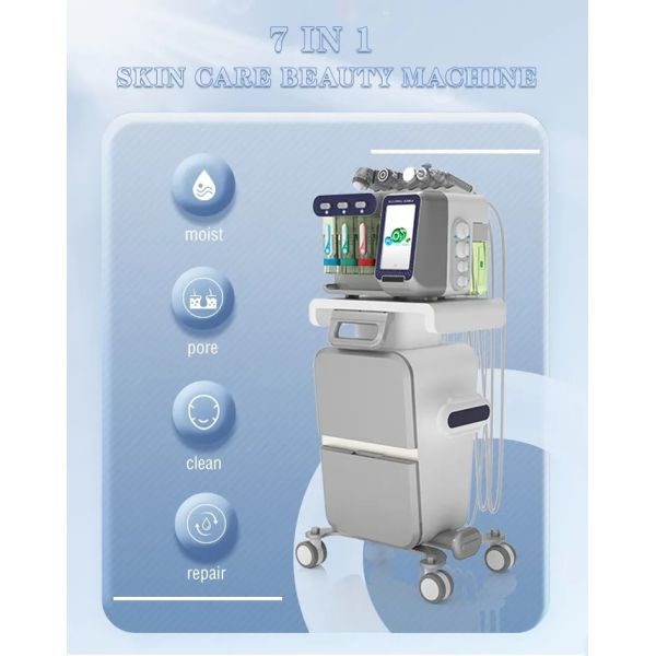 7 In 1 Hydro Dermabrasion Facial Machine , Hydra Peel Facial Machine