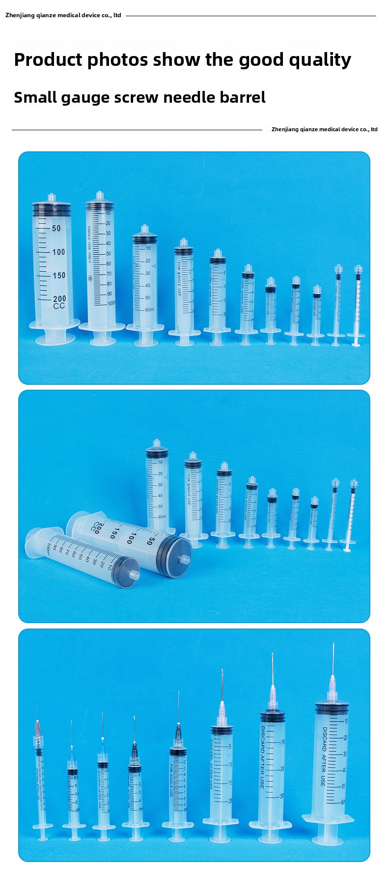 Screw-top Syringe Wholesale Disposable Veterinary Syringes Feeders 10 mL Small-size clear Plastic Needle Individually Packaged