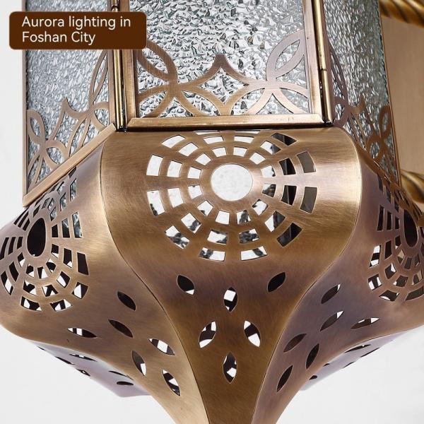 European Style Outdoor Antique Copper Wall Sconce For Villa Garden Courtyard