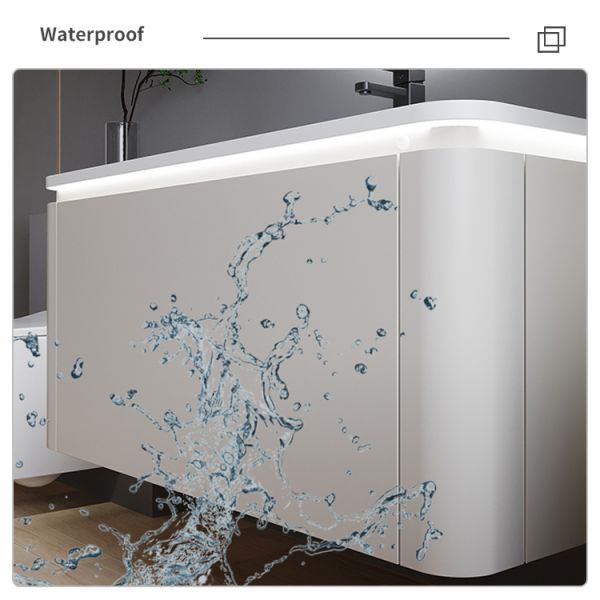 waterproof Slate Bathroom Vanity With Sink And Mirror 42 Inch