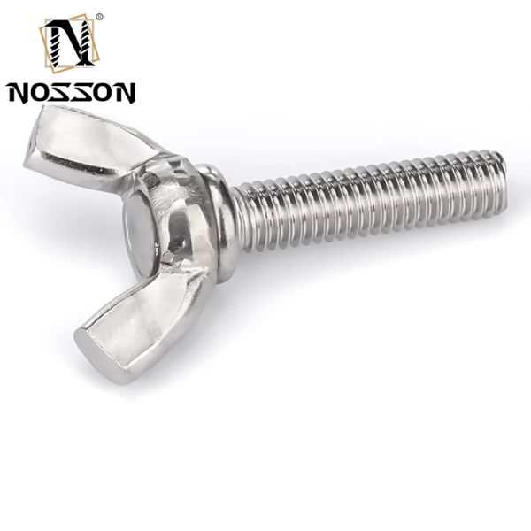 Stainless Steel Wing Bolt Machine Fastener Thumb Hand Screws in Customized Colors for Customer Requirements