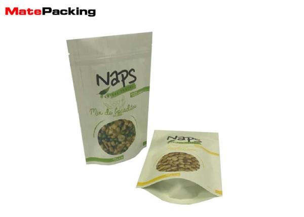 Aluminum Foil Stand Up Pouches Smell Proof Custom Size With Zipper