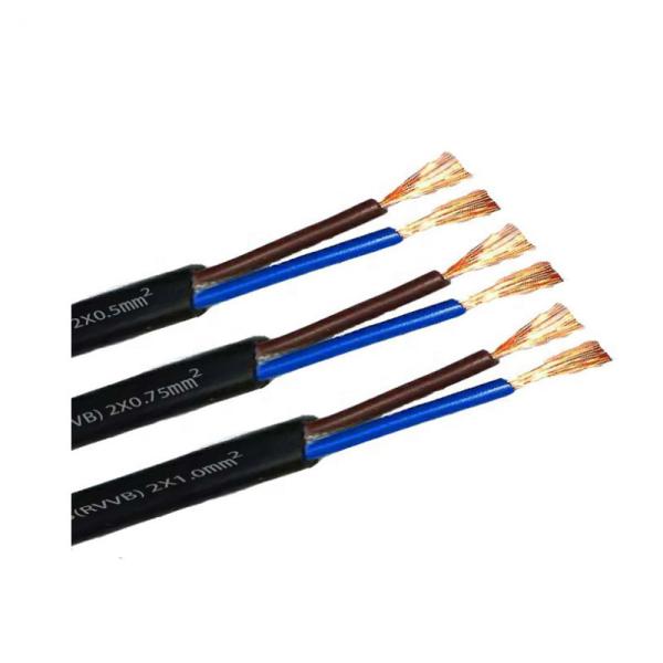 Household electric wire Twin flat flexible PVC insulated and sheathed RVVB cables