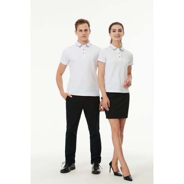 OEM Quick Drying Flyita Black Cotton Polo Shirt 3D Embroidery SGS