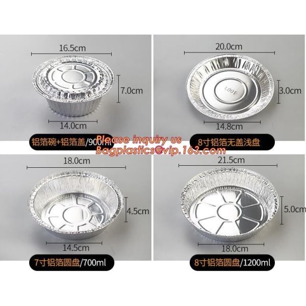7 inch 8 inch and 9 inch Round Cake Foil Pan,Factory Price Rectangular Disposable Aluminum Foil Container bagease packag