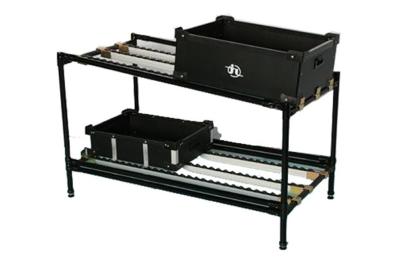 O plástico preto revestiu a cremalheira de tubulação de aço/shelving industrial, sistemas do racking do fluxo do Fifo