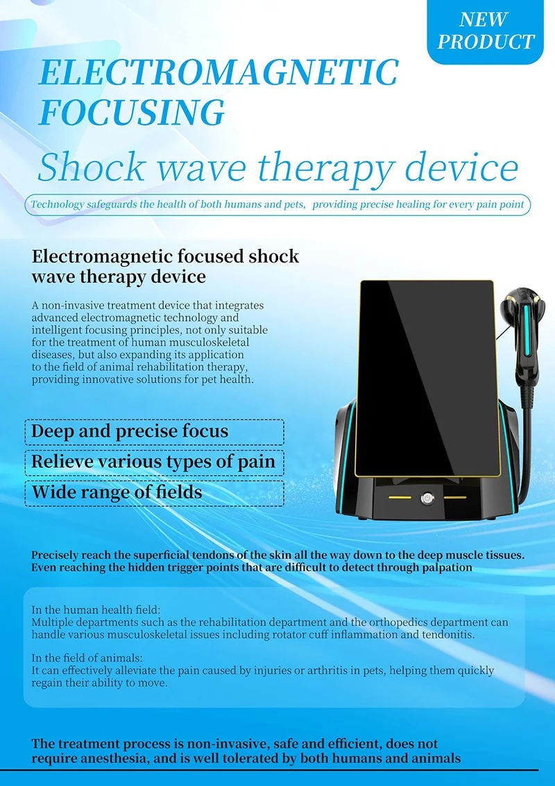 Electromagnetic Focused Shock wave Therapy Device for Musculoskeletal And ED Treatment