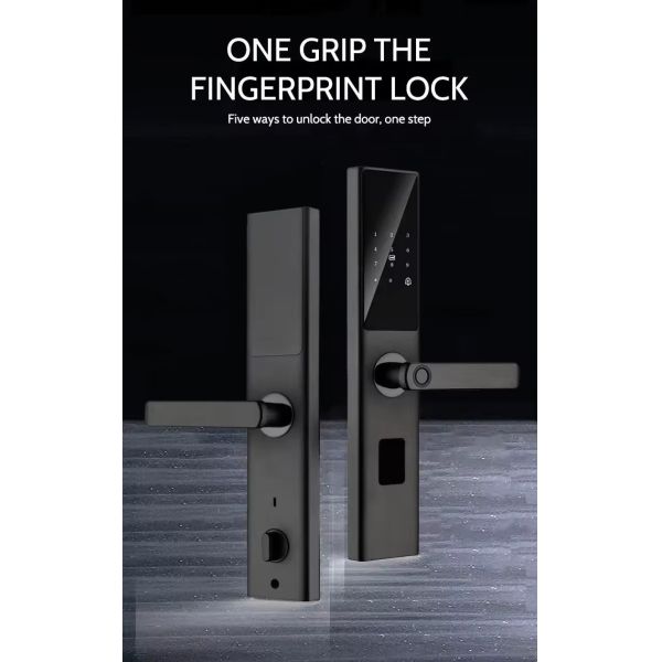 Код RFID IC-карта Смартфонный приложение Разблокировать биометрический отпечаток пальца Умный замок Туя Умный Wi-Fi Цифровой дверной замок