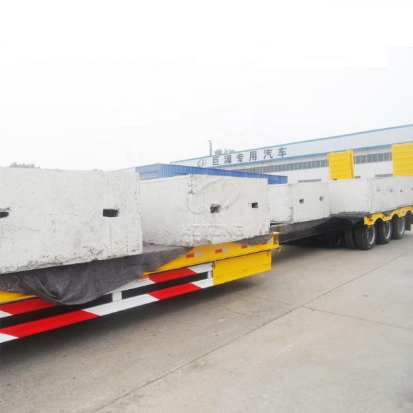 60ton 70ton 80tons Lowbed Semi Detachable Lowboy Trailer with Duel Line Brake System