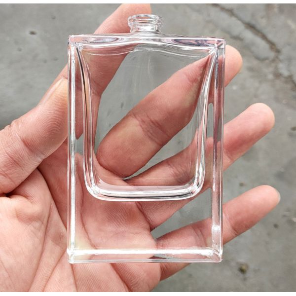 Clear High Cap Glass Aluminum Empty Perfume Spray Bottle 50ml