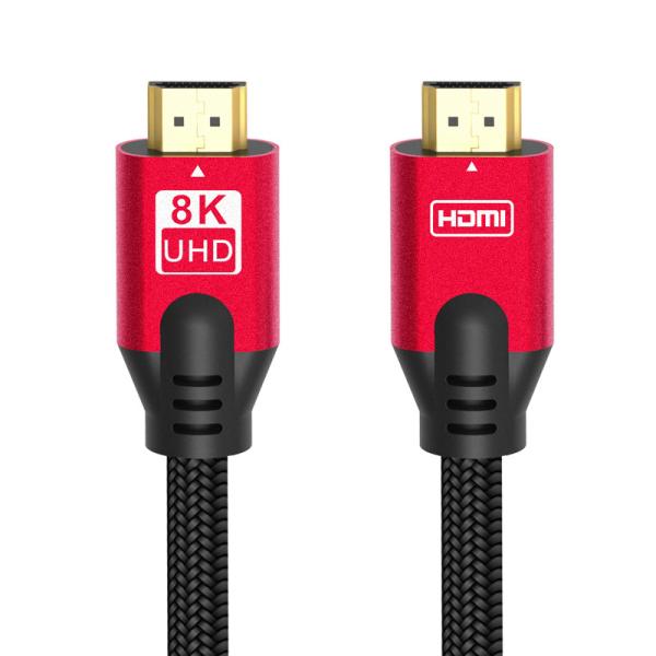 8K trançados HDMI cabografam o ouro de 2M Lead 24k chapeado para o monitor
