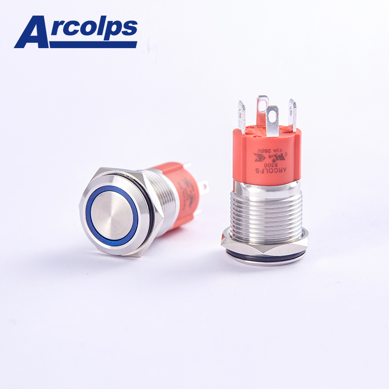 IP67 Remote Control Push Button Switch 16MM 10A 220V Max Voltage & Current