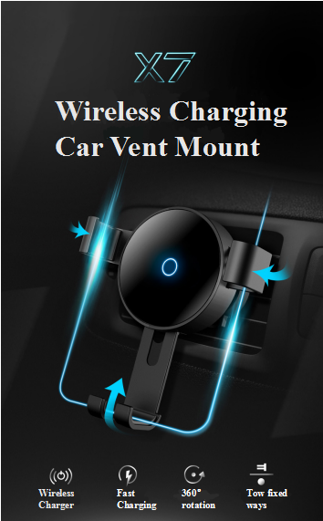 Windshield Wireless Car Air Vent Cell Phone Charging Holder