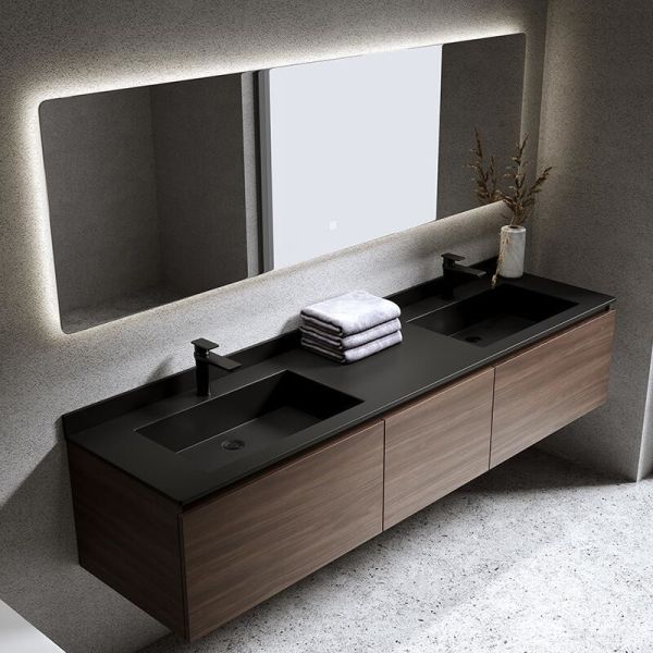 Euro Style Bathroom Vanity with Customized Width and MR-MDF Carcase Material