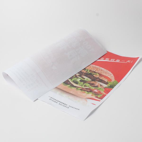 Disposable Calcium Carbonate Paper 100gsm Grease Proofing For Restaurant