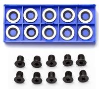 15mm Forme ronde bricolage outils de tournage de bois au carbure Remplacement 10PCS