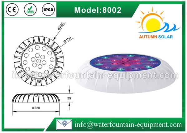 Round SMD 2835 LED Underwater Pool Lights Automatic 39mm Thick IP68 Rating