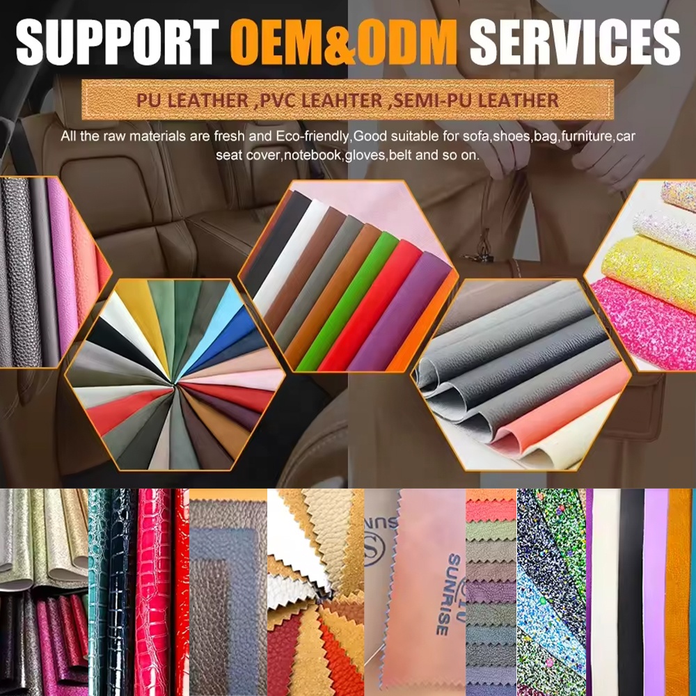 New Pattern PU Artificial Leather Manufacturer for Shoe Bag