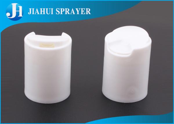 White Smooth Standard Plastic Flip Top Caps , Shampoo Bottle Cap 24-415 PP Material