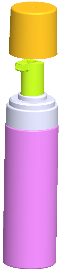 Cylinder Cosmetics Foamer Pump Bottles 180ml 200ml 1.4cc Discharge Volume