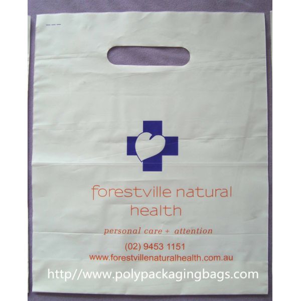 Bolsos cortados con tintas plástico blanco biodegradable de la manija para el propósito médico