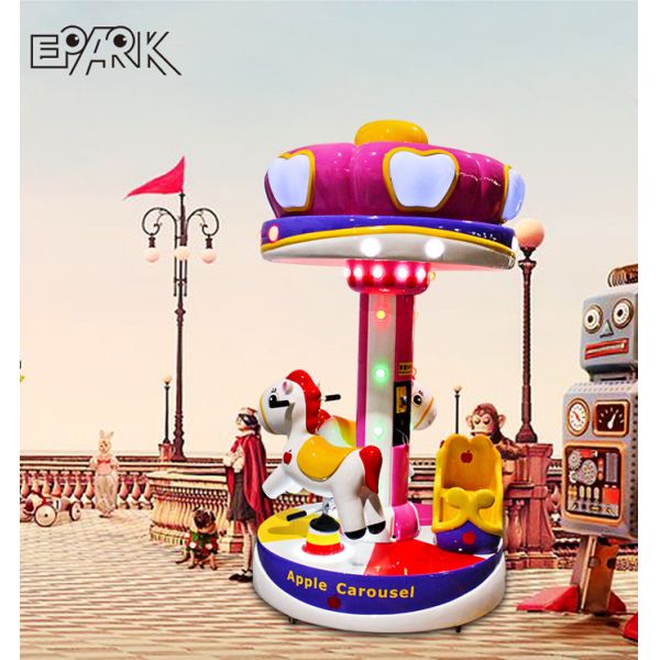 China Small Carousel Horses For Sale Fairground Kiddie Ride Flying Horse Ride Fiber Glass Rides For Sale