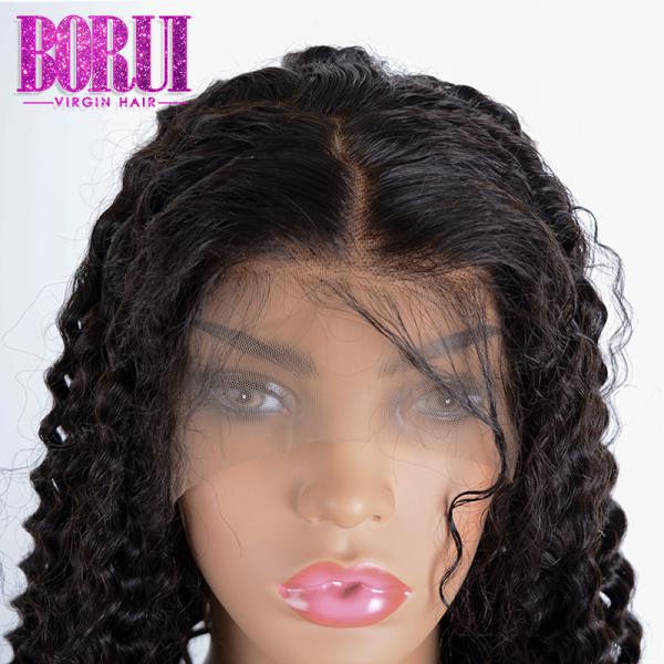 Cabelo alinhado cutícula pre arrancado não processado, Virgin da peruca do laço de 360 seres humanos profundamente encaracolado