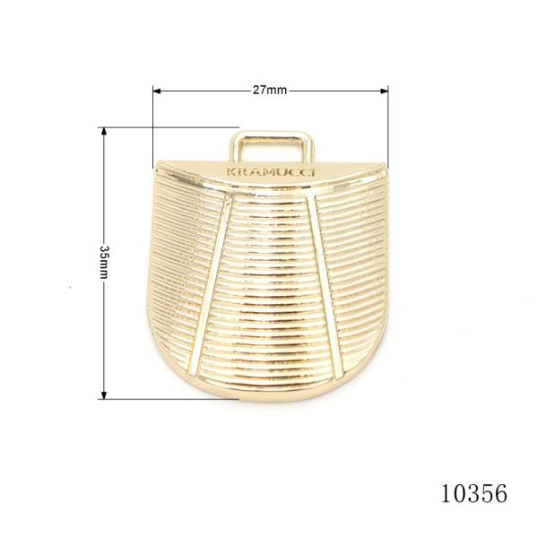 Custom shield shape metal hanging emblem zinc alloy made bag metal logo tag