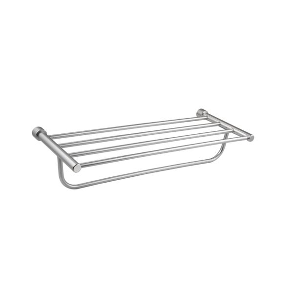 Aluminum Round Double Towel Rack Stainless Steel Bathroom Accessories Modern Design Style