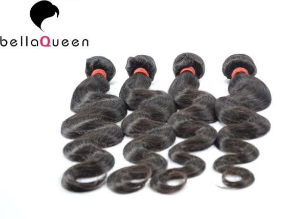 Do cabelo natural do Virgin da categoria 7A do 1b do preto da onda do corpo cabelo humano que tece a extremidade grossa