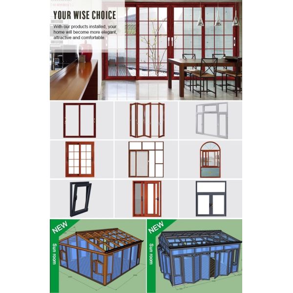 Tempered Safety Glass Aluminum Casement Windows , Powder Coating Finished