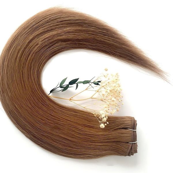 Double Drawn Cuticle Aligned Ombre Color Machine Weft Hair Extensions Human Hair 100g/pack