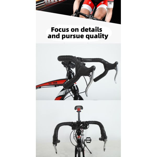 Adult Road Bike Carbon Frame Road Bicycle with 700*25C Tire and MicroNEW System