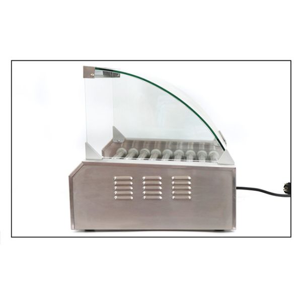 9 Sticks Grill Snack Food Processing Equipment / Commercial Hot Dog Rack Heater