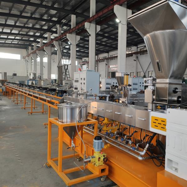 Botanic Fiber/wood Powder/coffee Grounds+PP/PE/PLA/PBAT Twin Screw Extruderr Wpc Pellets Machine Extruder