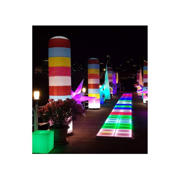 Party Inflatable Light Tube 5m Height Customized Color Weather Resistant