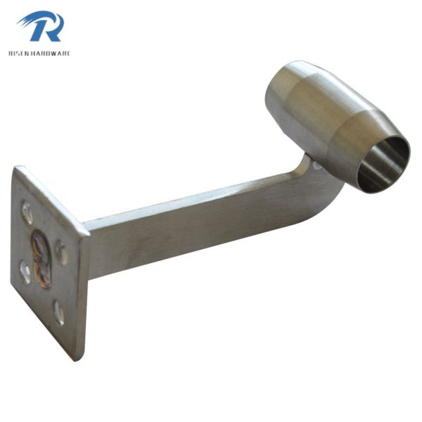 stainless steel handrail fitting rail to wall connector HFRS003, finishing satin mirror
