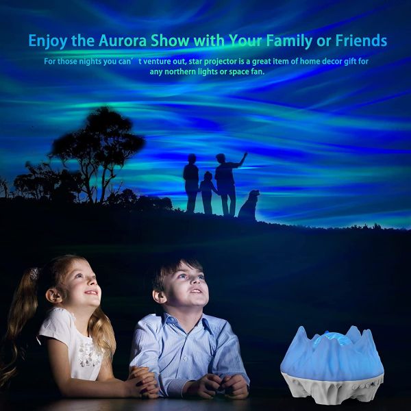 New Aurora Star Projector 3 in 1 Galaxy Night Light Projector Wireless Music Speaker for Kids Baby Teen Adults