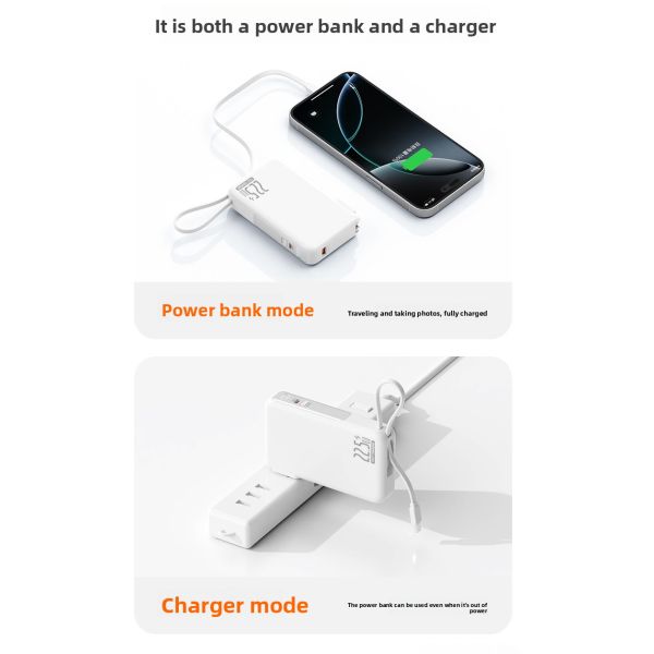 ABS Plastic AC Adapter Power Bank Lithium Polymer Battery Type 10000mAh