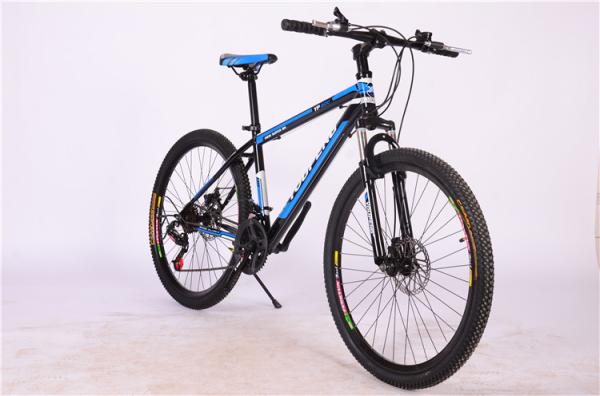 Hot sale OEM 21 speed double wall rim white hi ten steel mountain bike with suspension