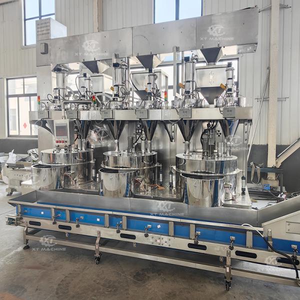 Three-Station Automatic Coating Machine for Peanuts and Nuts