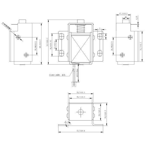 Микро- пушпульный соленоид электромагнита открытой рамки соленоида для вязать машины