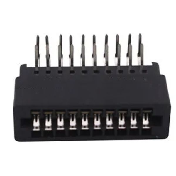 PBT GF30 Right Angle Card Edge Slot PCB Header Connectors 2.54mm