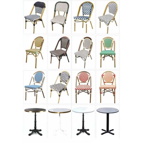 На открытом воздухе кафе обедая ротанг водоустойчивой мебели стульев сада французский