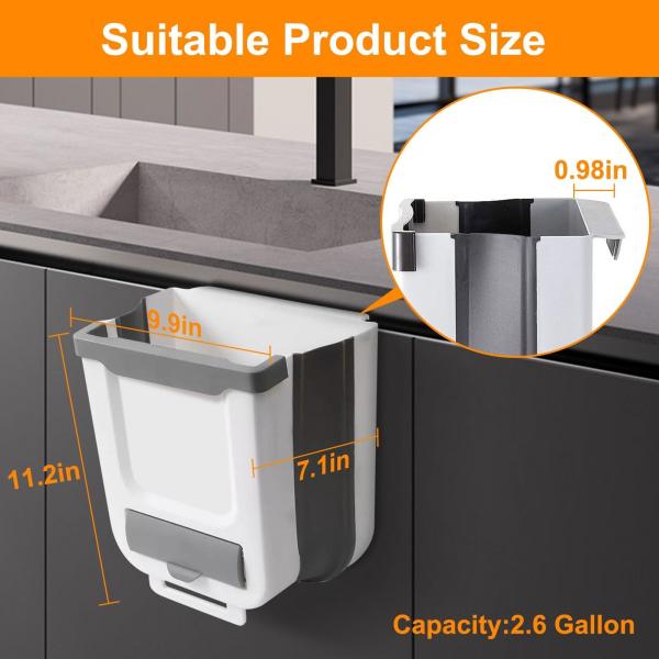 Hot Selling Good Price Solid and Reliable Hanging Kitchen Trash Can Foldable Waste Bin for Kitchen