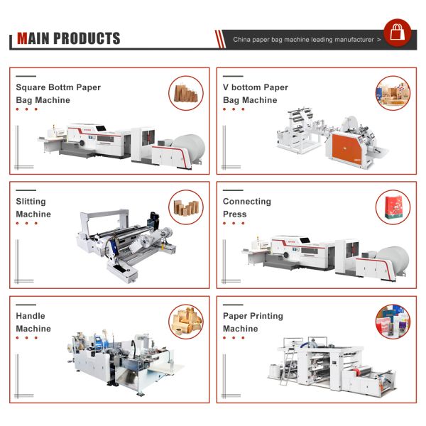 Bag Sealing And Cutting Machine Kraft Paper Bag Making Machine With 420 To 600 Mm Bag Width And 400 Mesh Ceramic Printing Roller