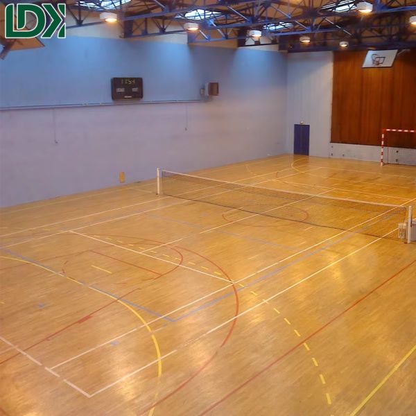 Logotipo personalizado FIBA Standard Basketball Court - Superficie de madera de arce dura de alta calidad