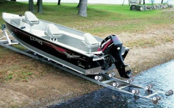 shoredock Aluminum BOAT TRAILER Universal 600 Lb Capacity - 2 Wheel Trailer - 12 Ft to 14