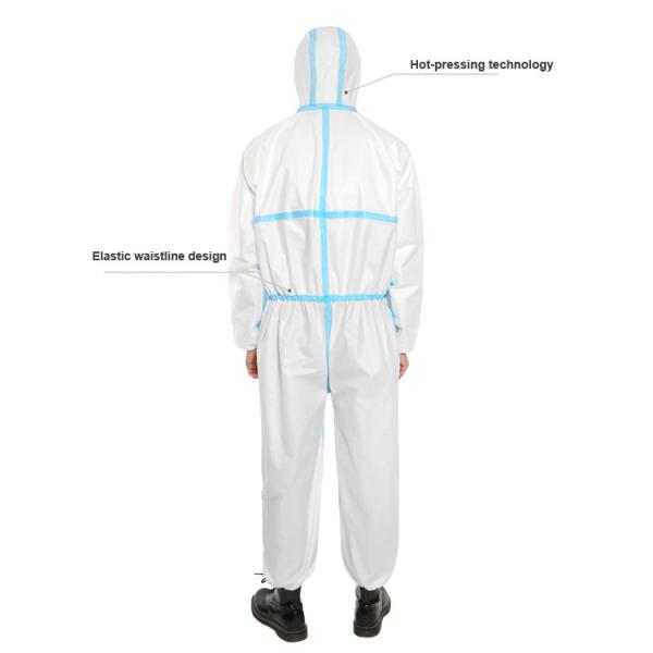 Lamination Zipper Non Woven Disposable Protective Coverall