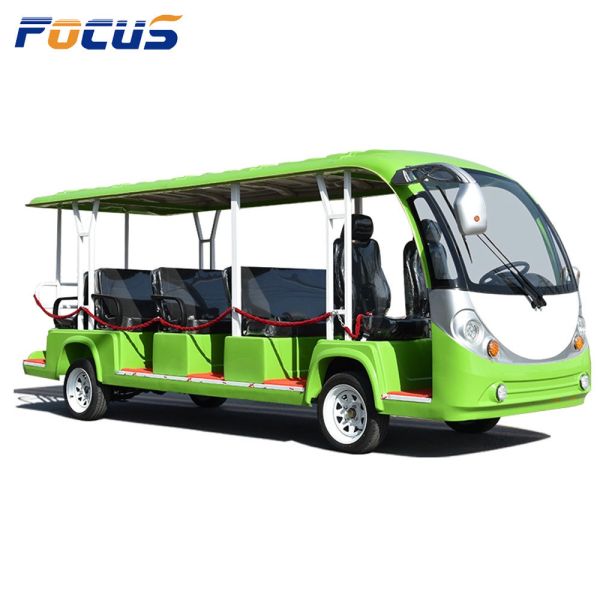Electric Shuttle Bus 4 Wheel Sightseeing Car 3400mm Wheelbase 10-14 Hours Charging Time